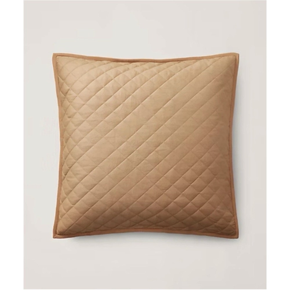 Ralph Lauren Cromwell Quilted Euro Sham Equestrian Old Money Preppy NEW $285